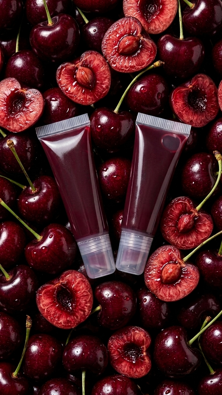 Tubos de brillo labial de cereza — brillo labial de cereza de Formyoule Inc.